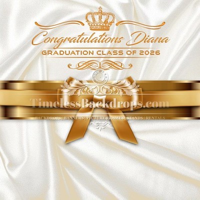 Graduation, Open House 7ftx7ft thru 12ftx10ft Nylon Backdrop, (006)