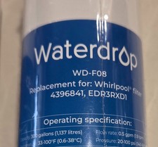 NEW LOT of 3 Genuine Waterdrop Filters Model WD-F08 Sealed plastic