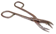 NICE 16TH CENTURY IRON TORTURE TONGS