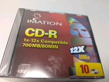 NEW SEALED 10 Pack Imation CD-R 700MB / 80MIN 12X Recordable Compact Discs CDR