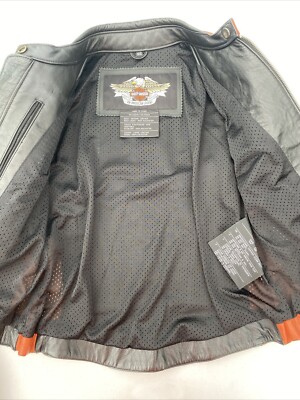 Harley Davidson Women WHIRLWIND Leather Jacket XS Racing
