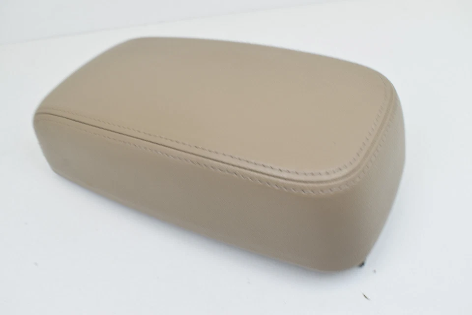 Lincoln LS 2000-2002 consola central beige cuero tostado reposabrazos tapa OEM Foto 3 de 4
