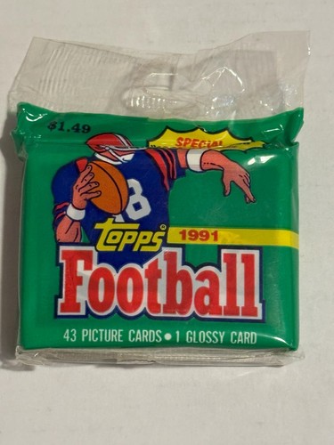 Lot of (2) 1991 Topps Football Jumbo 34 Card Packs