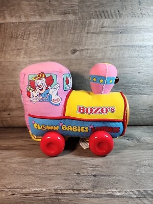 Vintage Bozo's Clown Babies Express Train Jolly Toys Plush Not Working Rare 90s
