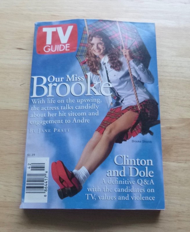 TV GUIDE Oct 19-25 1996 Brooke Shields Cover/Clinton Dole Q&A  Charlotte NC