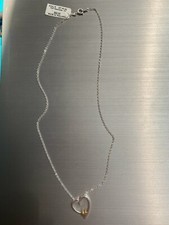 NWT Heart Pendant Necklace Daughter, My Love Surrounds You Silvertone Goldtone