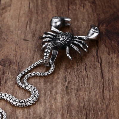 Pendentif Scorpion En Argent 925 - Style Biker - Myringshop - Modèle 091