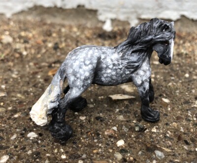 Micro Sue Kern Batson Resin Custom Model Horse Holly Lenz Vanner CM Draft Grey