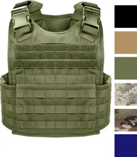 Tactical Plate Carrier Vest Assault Military Combat MOLLE Modular Adjustable