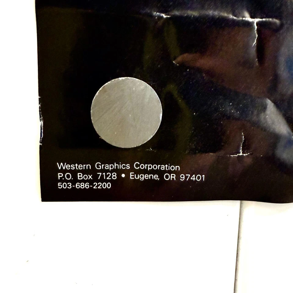 VTG 1984 DON JOHNSON Miami Vice Poster 80s Kevin Costner Cigarette RARE - image 2 of 4