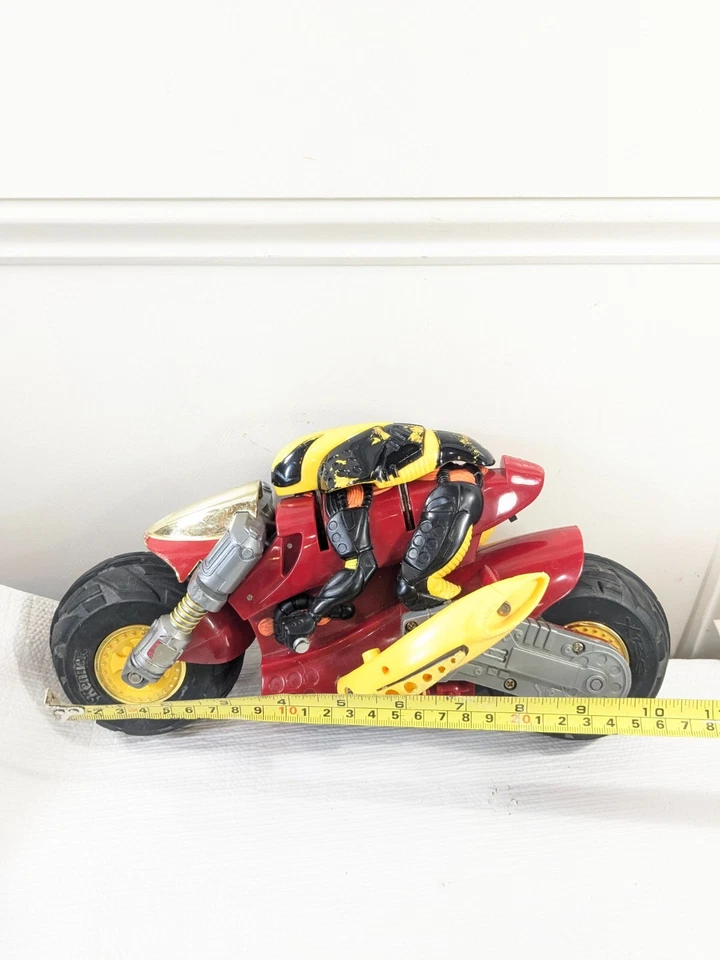 Vintage Kenner Ricochet stunt cycle motorcyle RC CAR XRC red yellow FOR PARTS - Image 4 of 4