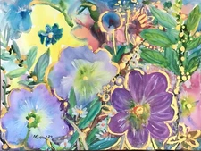 Garden 4 .Original Watercolor Painting