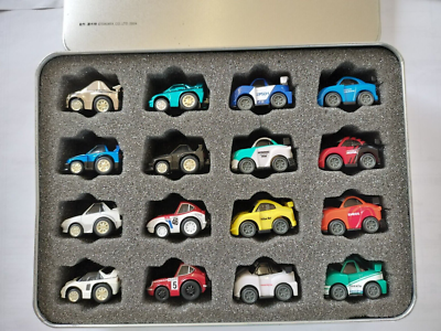 TAKARA 懐かし チョロQミニカー16点セット Choro-Q, Takara Tomy. Vintage 16-piece set; box has damage; no