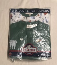 Vintage Dr. Denton Blanket Sleepers, 2 Pack, Baby 3-6 Months