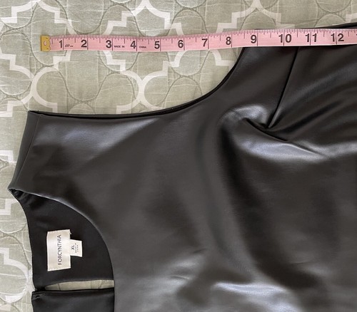 per Cynthia abito donna taglia XL nero ecopelle cambio senza maniche - Foto 10 di 14