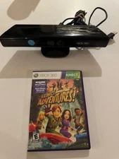 Microsoft Xbox 360 Kinect Connect Black Sensor Bar Model 1414 & Kinect Adventure