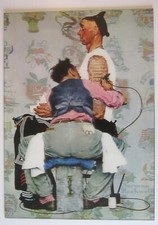 The Tattoo Artist by Norman Rockwell HUGE 3-D Lenticular Picture 20 x 15 inch