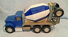 RARE TONKA Mighty Motorized Concrete Cement Mixer Blue Truck w/Lights  Moves