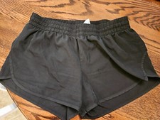 Athletic Works Girls Black Running Athletic Lined Shorts size L 12/14 Teens