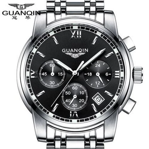GUANQIN Fashionable Branded Business Watch - Men's / Gents - Stainless Steel - Picture 3 of 17