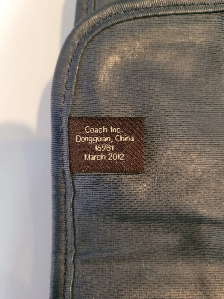 Coach OP искусства редкая темно-синий и серый подгузник Baby сумка C1293-16981 пеленальный коврик ярлыки - Изображение 4 из 4