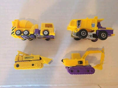 Lot 4 Vintage Transformers G2 DEVASTATOR Constructicons Hasbro 1993 Mixmaster
