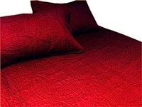 Cozy Bed 2 Piece Quilt Set, Twin, Solid, Crimson, New, Free Shipping on sale Cozy Bed 2 Piece Quilt Set, Twin, Solid, Crimson, New, Free Shipping on sale