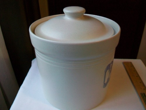 PFALTZGRAFF YORKTOWNE COOKIE JAR EXCELLENT BLUE GRAY 7 1/2" - Picture 3 of 9