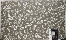PVC ANTI-FATIGUE COMFORT FLOOR MAT (18" x 30") WHITE LEAVES ON GREY