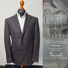 Pal Zileri men wool check 2 btn blazer jacket limited 52/180 IT50 US40 p2p 21,3