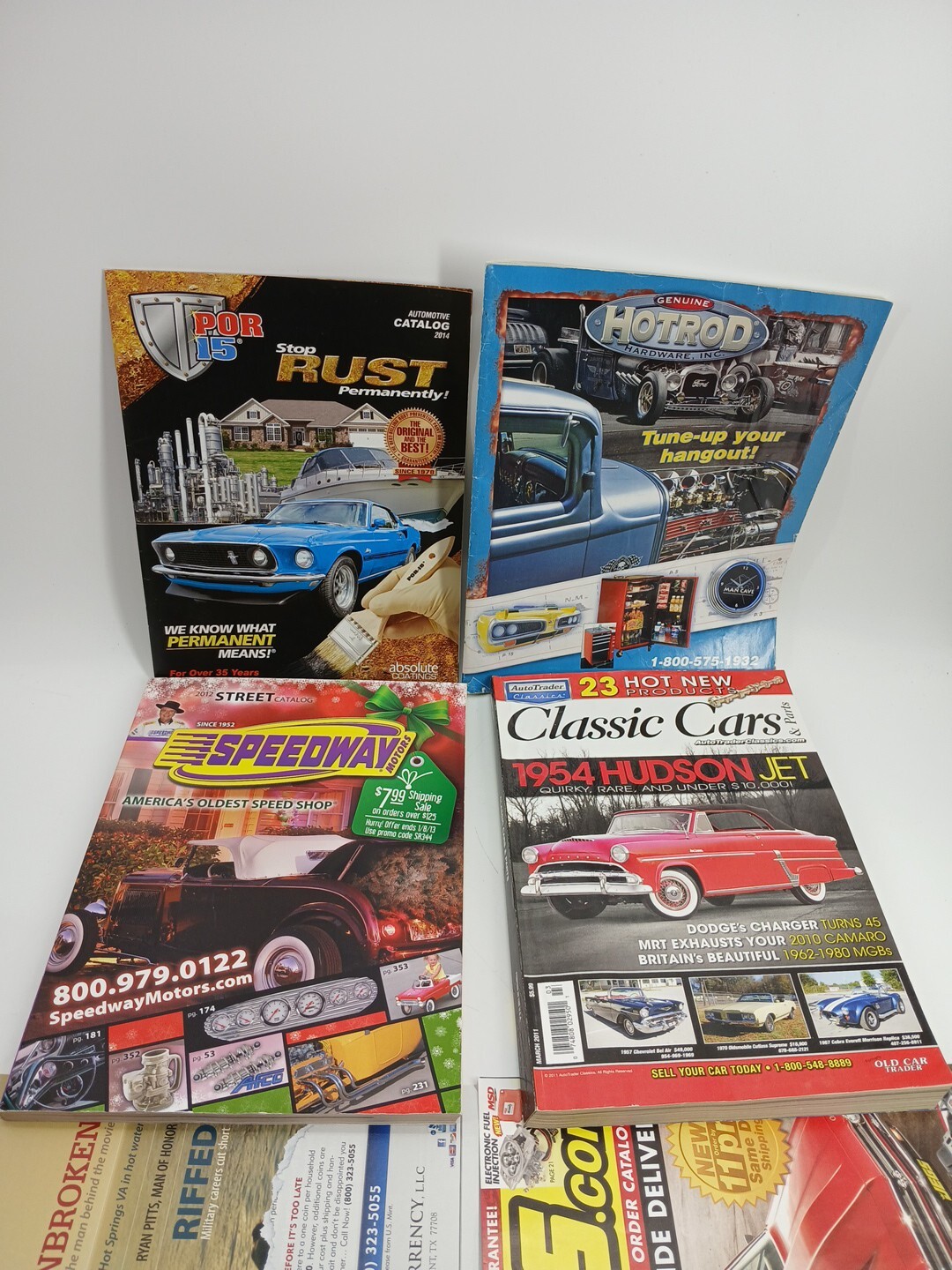 (Lot Of 6) Vintage Books Car Parts Props JEGS.com Classic Cars Hot Rod Magazine 