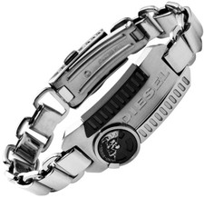 DIESEL DX0431040 MEN'S LOGO BRACELET STAINLESS STELL BRAND NEW SPECIAL EDITION