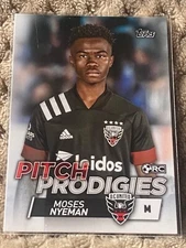 2020 Topps MLS Moses Nyeman Rookie Pitch Prodigies D.C. United Card #189
