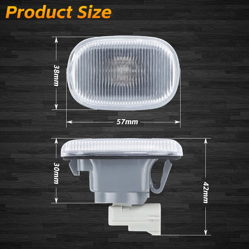 Luce lente ripetitore indicatore laterale con lampadine per Toyota Celica Corolla MR2 Hilux - Immagine 3 di 4