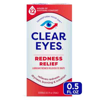 Clear Eyes, Redness Relief Eye Drops, 0.5 Fl Oz [Pack of 3]