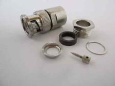 1x Amphenol Connector 9350 BNC Straight Std Clamp Plug 50 RG6 Coax Made USA