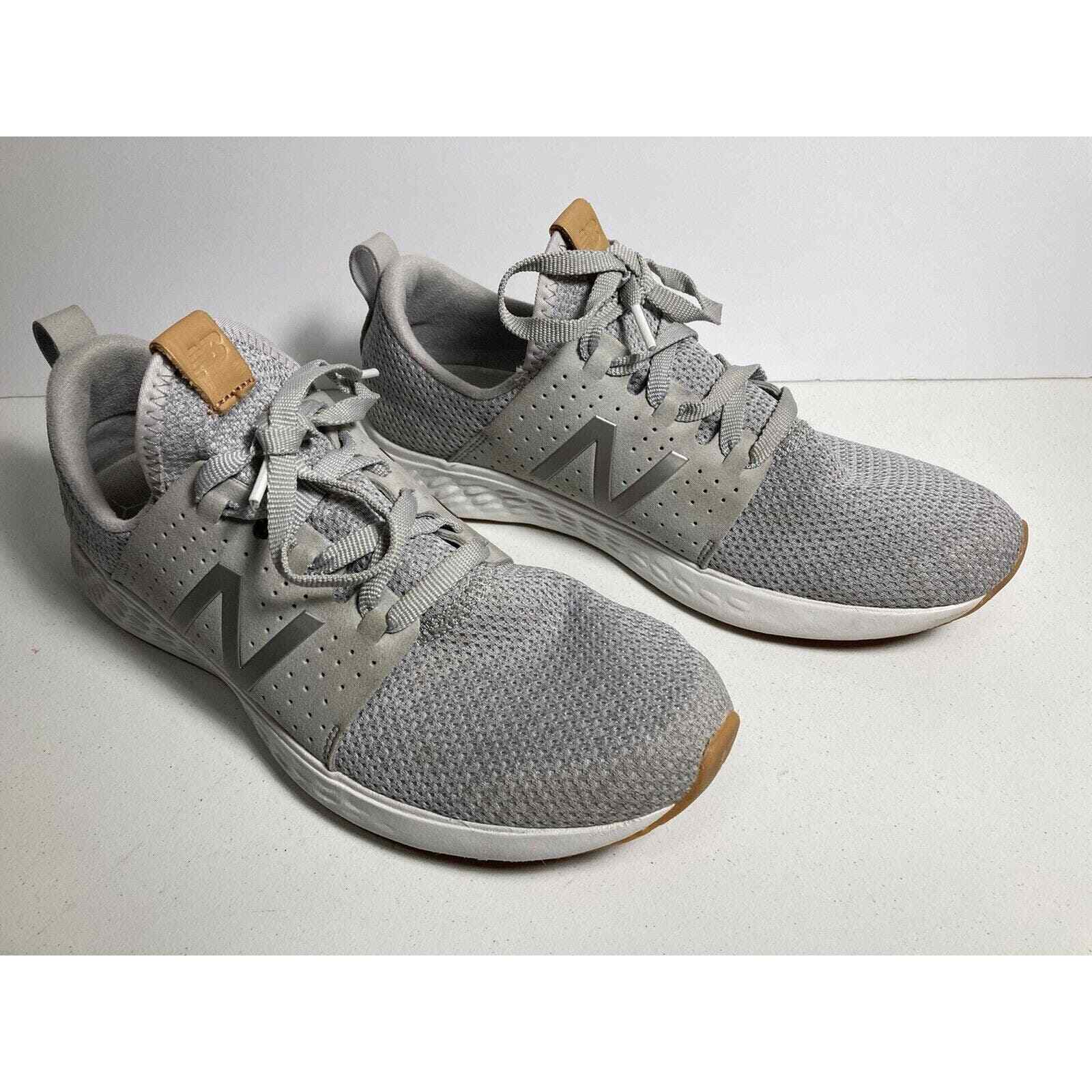 SAOLA Scarpe da corsa New Balance WSPTLG1 grigio pelle bianca suola in gomma da donna taglia 11