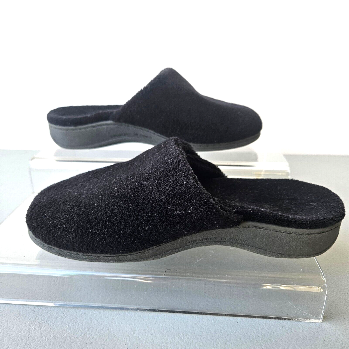 Vionic Gemma Women's Black Slip On Slippers Size
