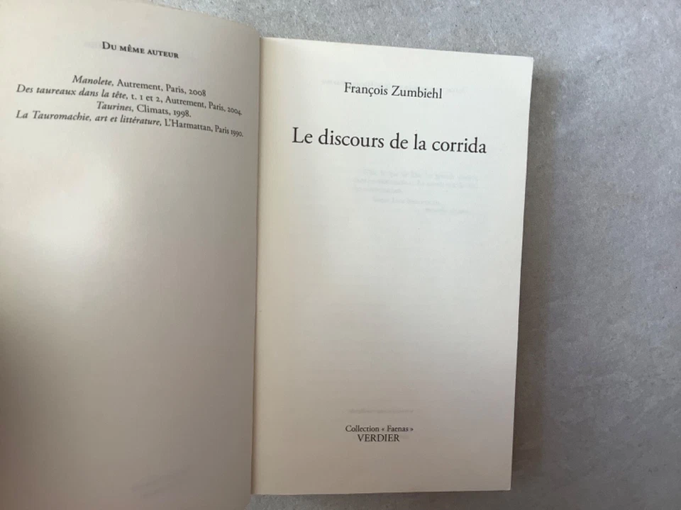 Le discours de la corrida-F.Zumbiehl. - Photo 2/3