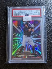 Trey Sweeney 2021 Prizm Draft #ECS1 Electric College Stars SP Yankees - PSA 10