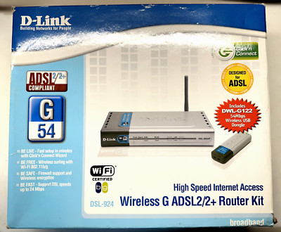 ADSL2+ D-LINK DSL-924 DSL-G624T (2081N) MODEM ROUTER