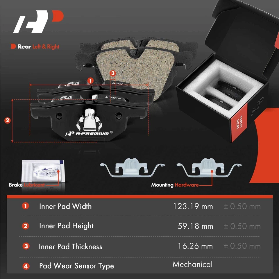 6x Rotores de freno perforados + Pastilla de freno trasera de cerámica para BMW 525xi 528i 530xi xDrive Foto 3 de 4