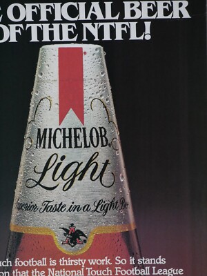 NTFL Michelob Light Vintage 1981 Official Beer Of The NTFL