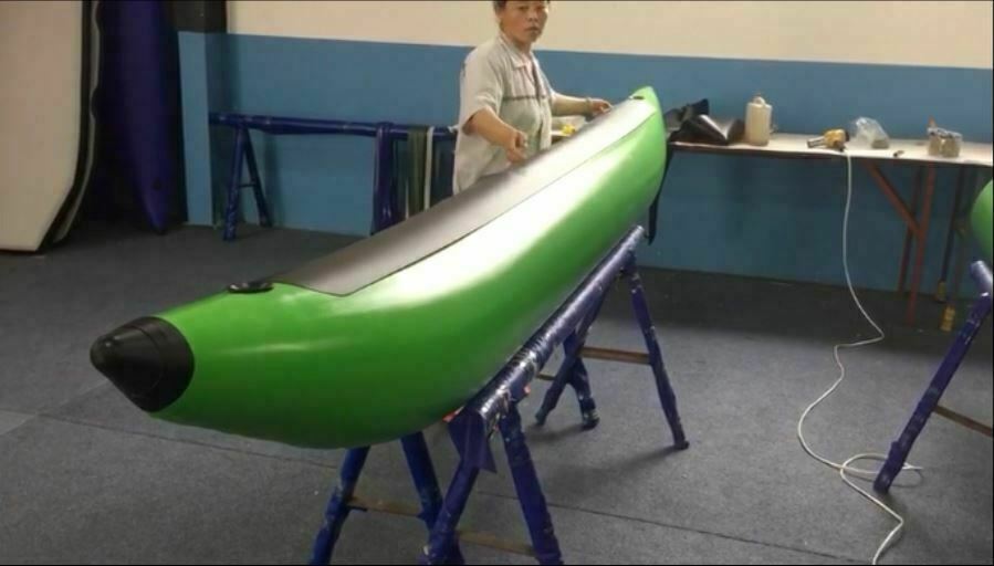 Pair of Inflatable 0.9mm PVC DIY Fishing River Pontoon Raft Boat