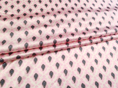 1 Yard Ethnic Paisley Printed Satin Fabric Soft Charmeuse Lining Scarf Material - Picture 12 of 12