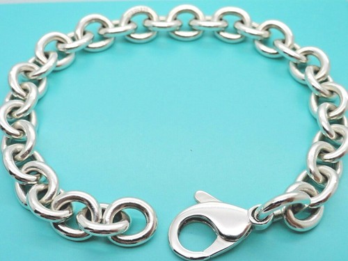 Large Round Link Charm Bracelet 