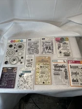 Stamps Lot Of 10 Sets Of Clear Stamps Over 60 Individual Stamps