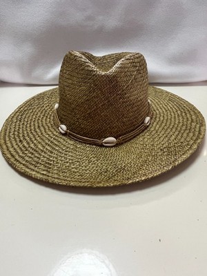 BARTS Denarah brauner Fedora Strohhut Größe 57,5 cm
