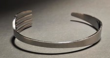 Silver-tone fork cuff bracelet. Bangle. Foodie