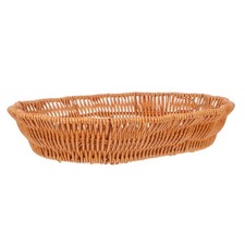  Rattan Serving Tray Oval Bread Basket Chips Bowls Living Room Tabletop Fruit